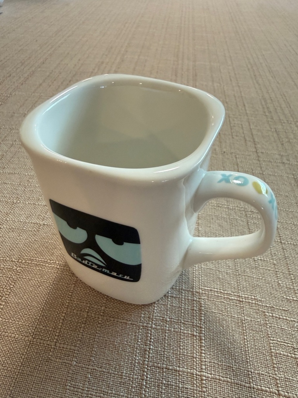 Sanrio white Badtz-Maru XO rare vintage mug seal alligator HTF Japan cartoon